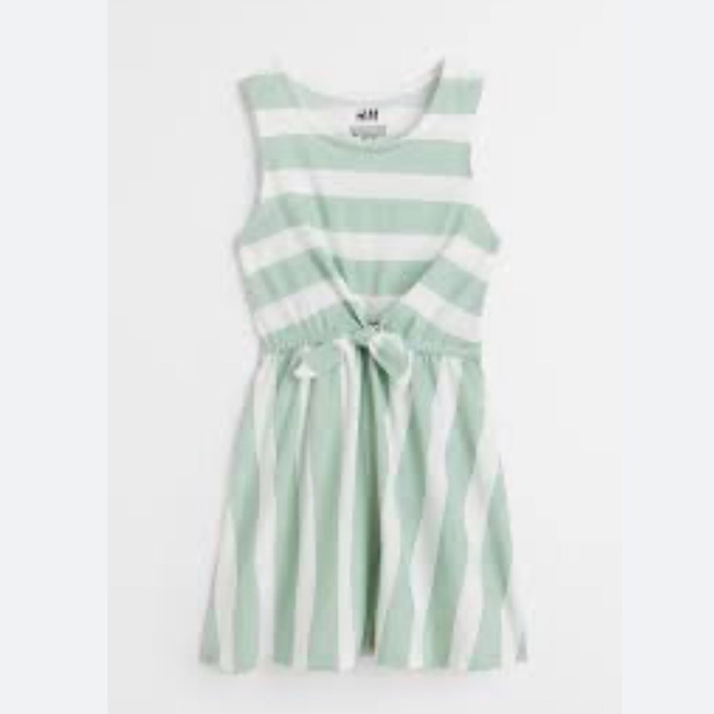 H&M Girls Summer Stripped Tie Detail Sleeveless Dress Size 8/10